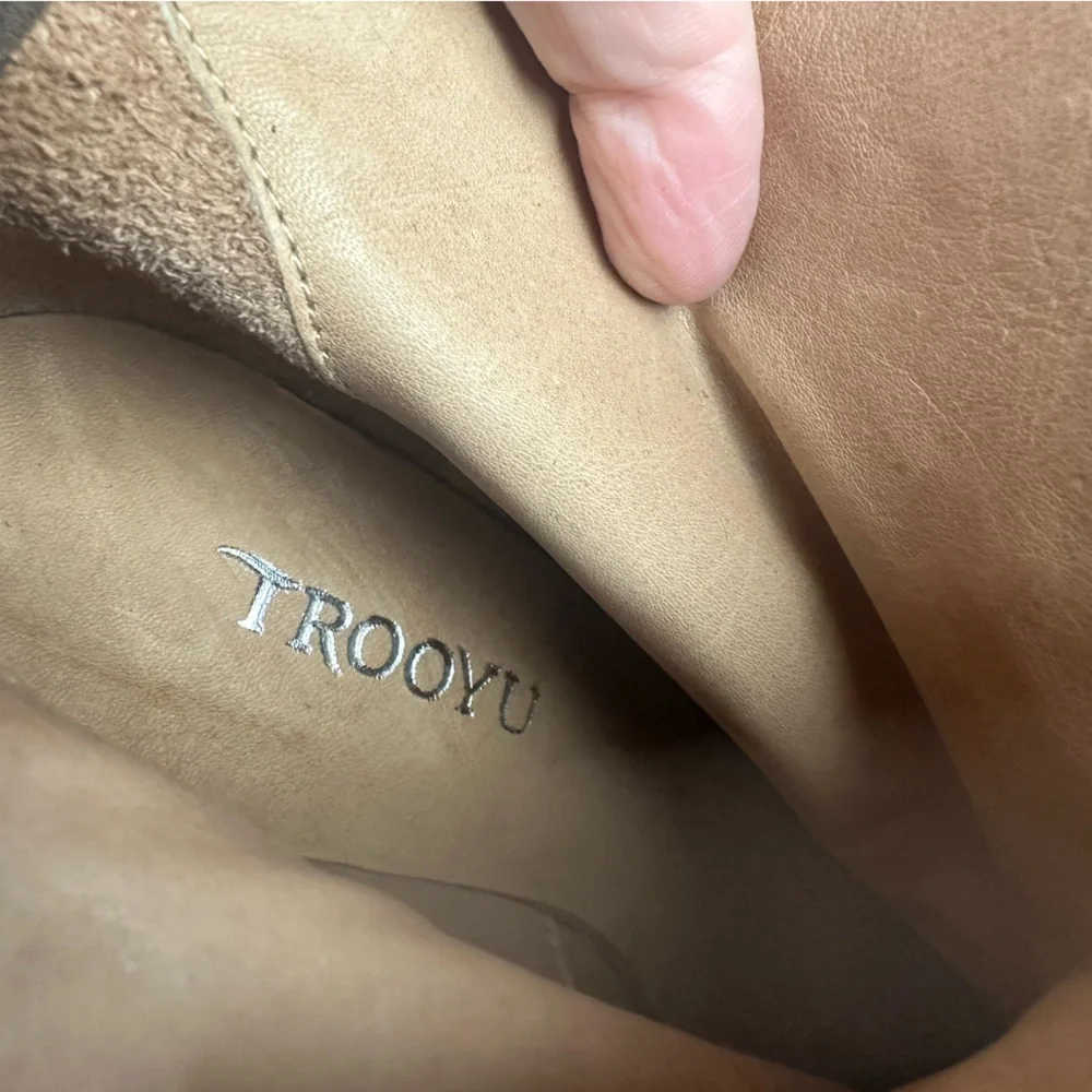 TROOYU Black‎ Brown Handcrafted From Argentina Luxury Leather Equestrian Boots 8